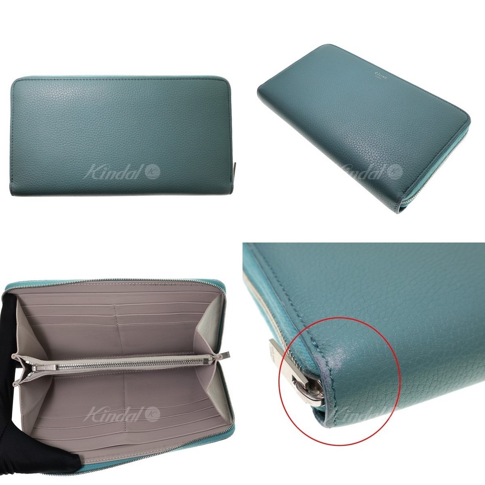 Celine Large Zip Multi-Function Long Wallet Blue - image 2
